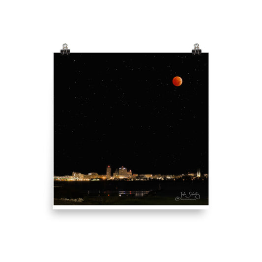 #005 Blood Moon over Peoria Poster