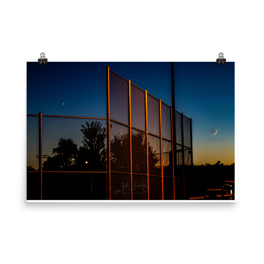 #011 Moon and Venus behind the Backstop poster